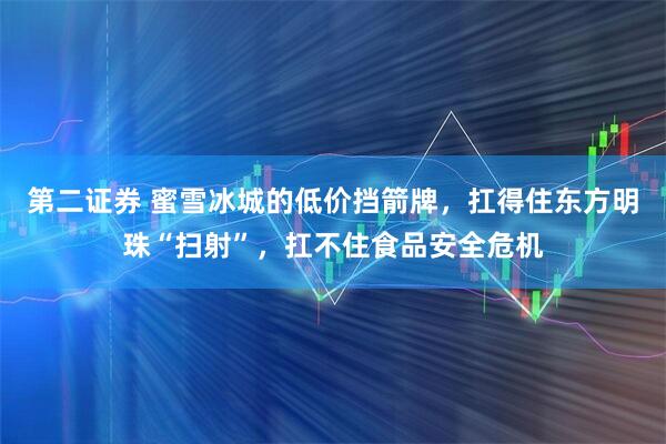 第二证券 蜜雪冰城的低价挡箭牌，扛得住东方明珠“扫射”，扛不住食品安全危机