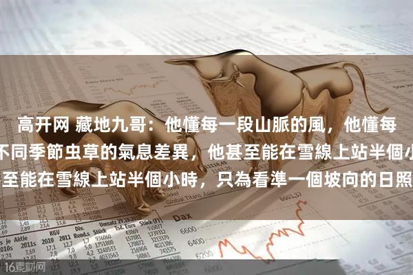 高开网 藏地九哥：他懂每一段山脈的風，他懂每一片土壤的性情，他懂不同季節虫草的氣息差異，他甚至能在雪線上站半個小時，只為看準一個坡向的日照時間